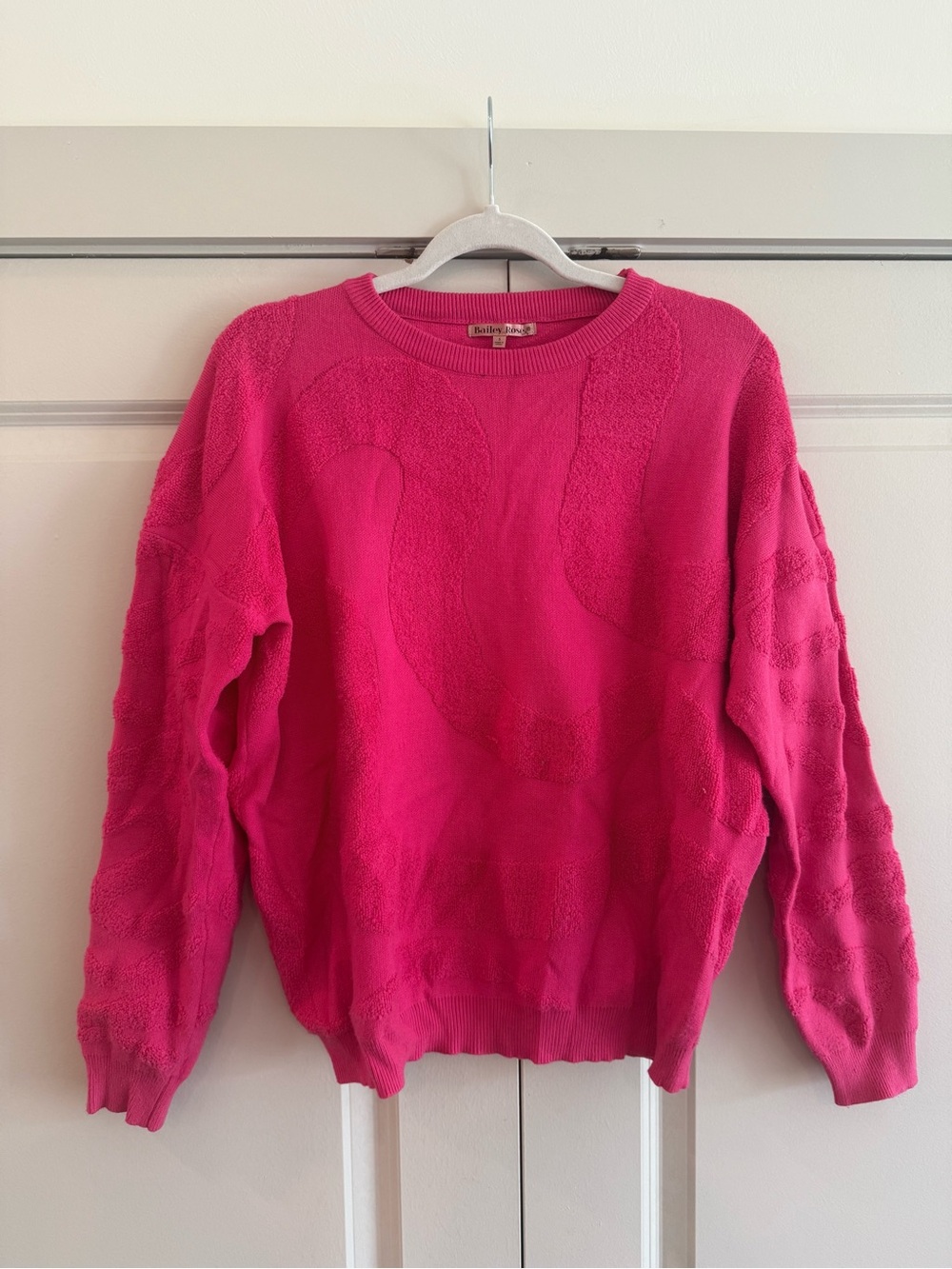 Women’s Crewneck Sweater in Vibrant Hot Pink